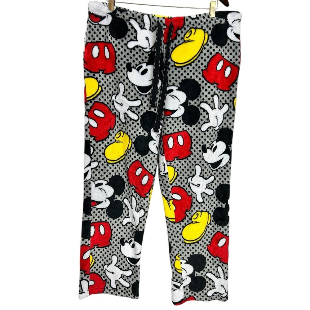 Disney Mickey Mouse Pajama Pants Sz XL 16-18 Soft Straight Leg Drawstring Waist - Picture 6 of 6